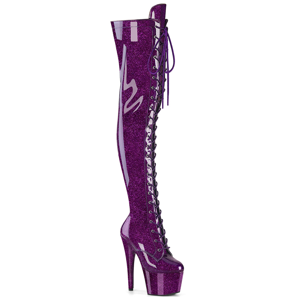 Pleaser - Adore 3020GP - Purple Glitter - 7 inch