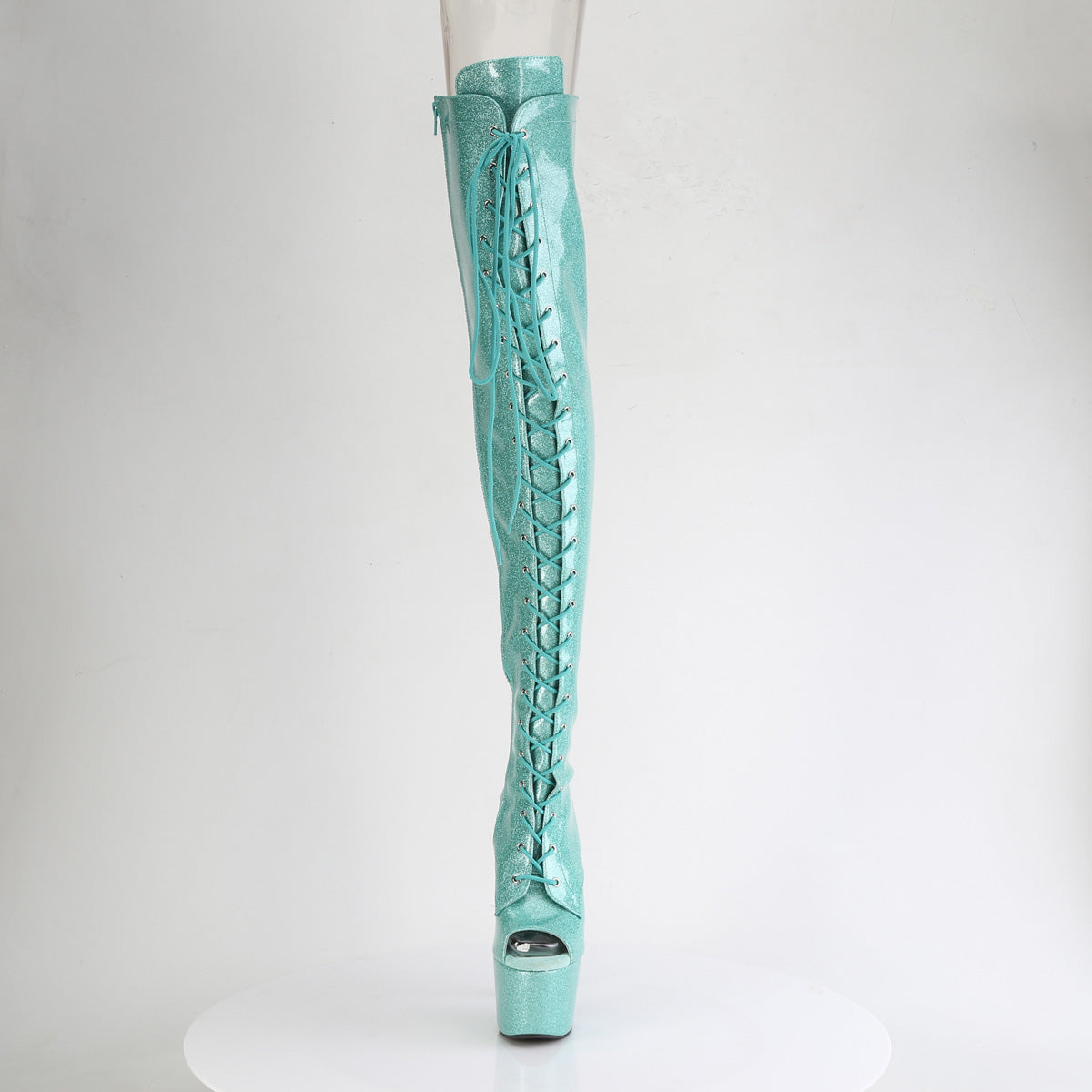 Pleaser - Adore 3021GP - Aqua Glitter - 7 inch