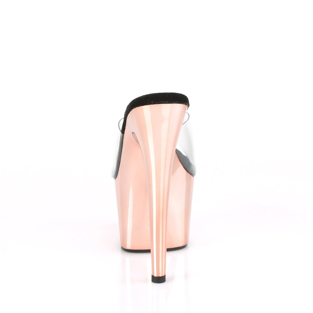Pleaser - Adore 701 - Rose Gold Chrome - 7 inch