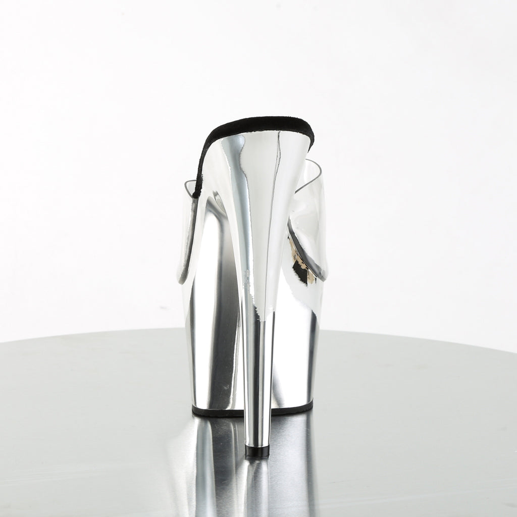 Pleaser - Adore 701 - Silver Chrome - 7 inch