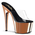 Pleaser - Adore 701 - Rose Gold Chrome - 7 inch
