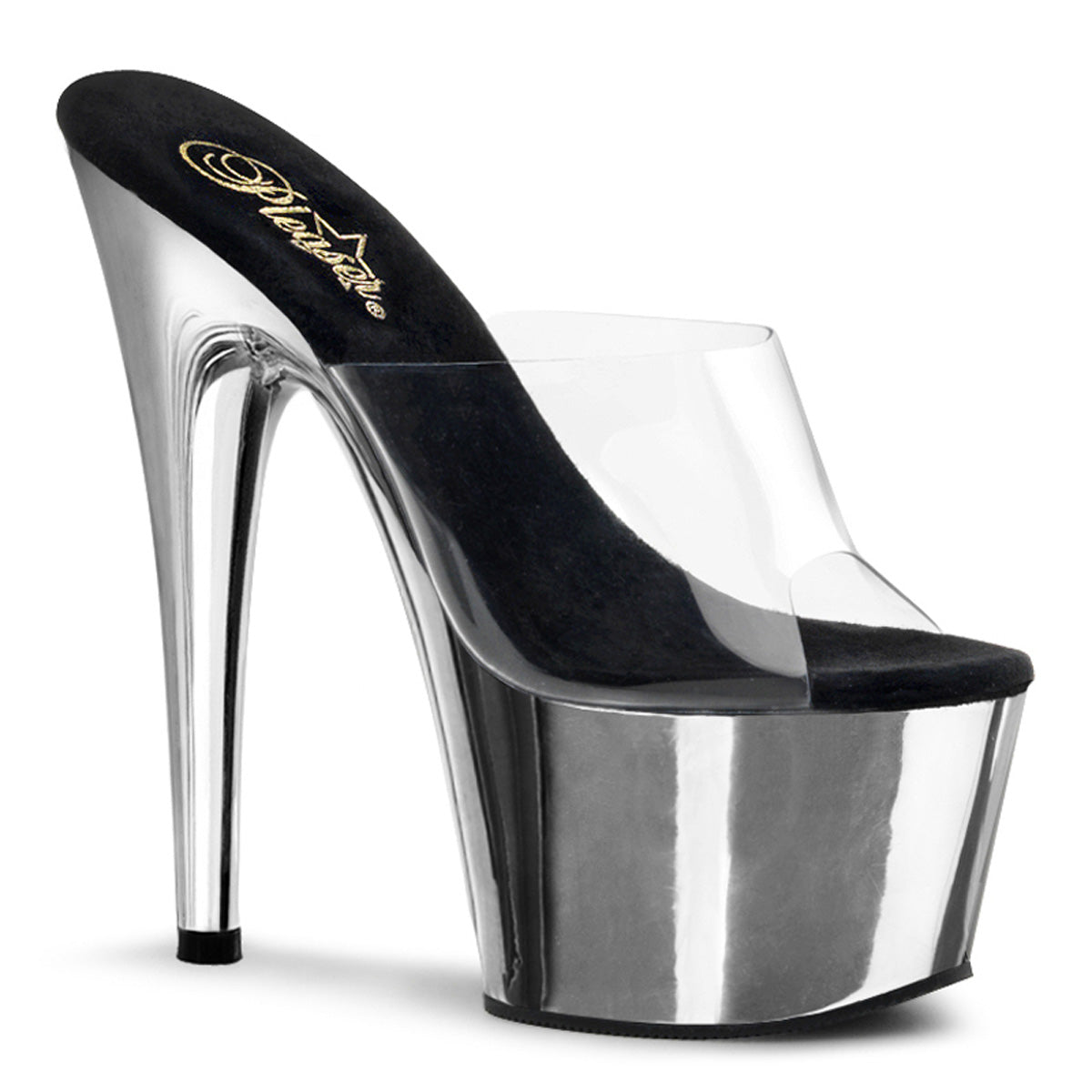 Pleaser - Adore 701 - Silver Chrome - 7 inch