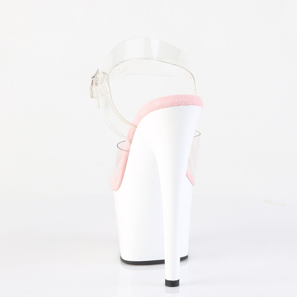 Pleaser - Adore 708 - Clear-Baby Pink - 7 inch