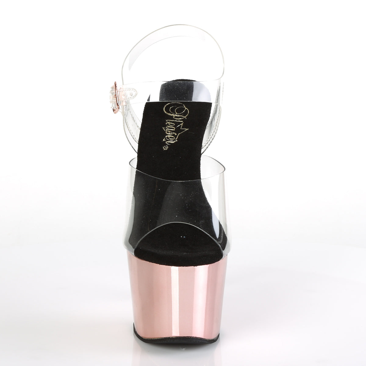 Pleaser - Adore 708 - Rose Gold Chrome - 7 inch