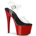 Pleaser - Adore 708 - Clear-Black - 7 inch