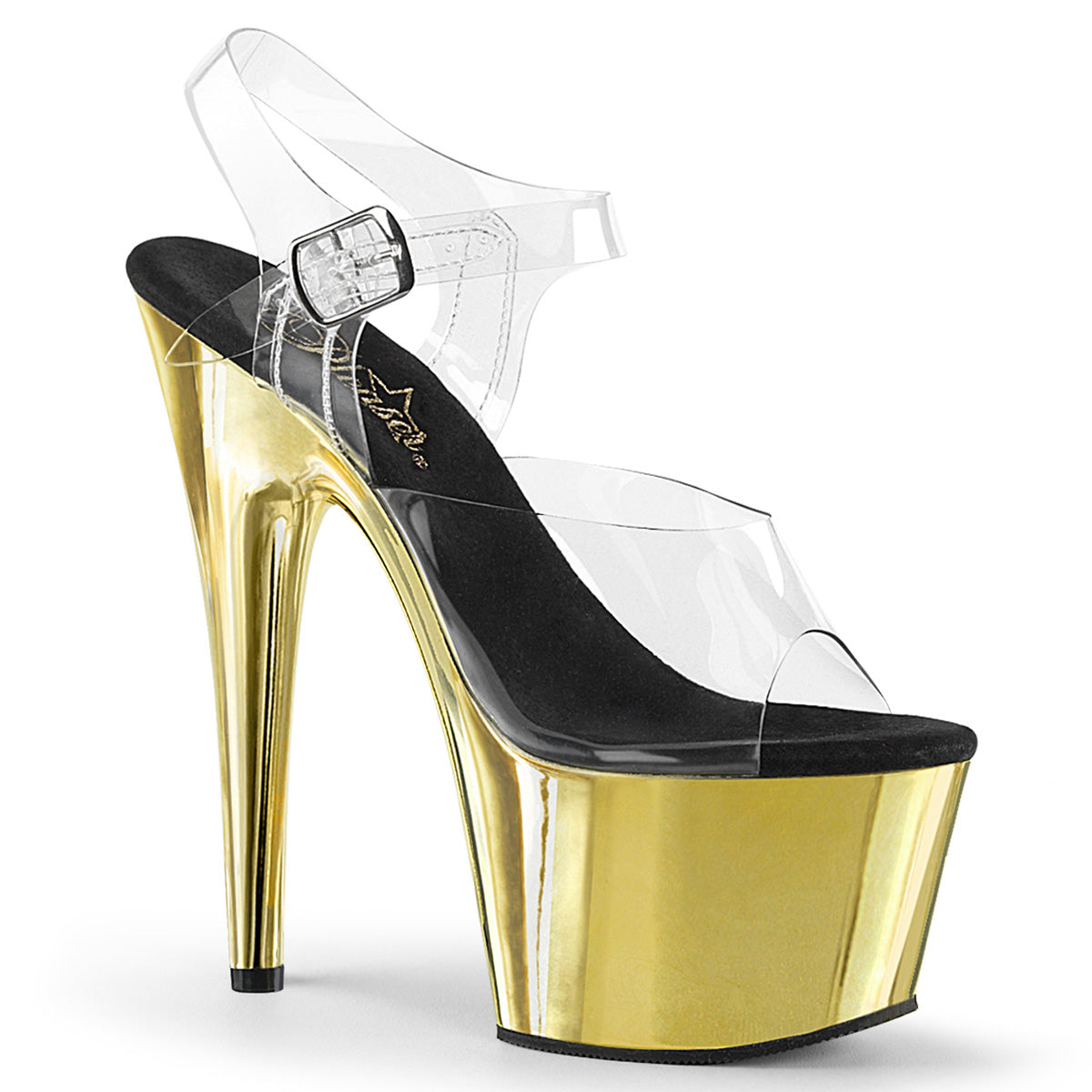 Pleaser - Adore 708 - Gold Chrome - 7 inch