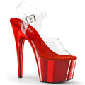 Pleaser - Adore 708 - Red Chrome - 7 inch