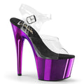 Pleaser - Adore 708 - Purple Chrome - 7 inch