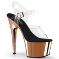 Pleaser - Adore 708 - Rose Gold Chrome - 7 inch