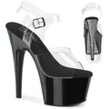 Pleaser - Adore 708CRS-2 - Black Silver - 7 inch