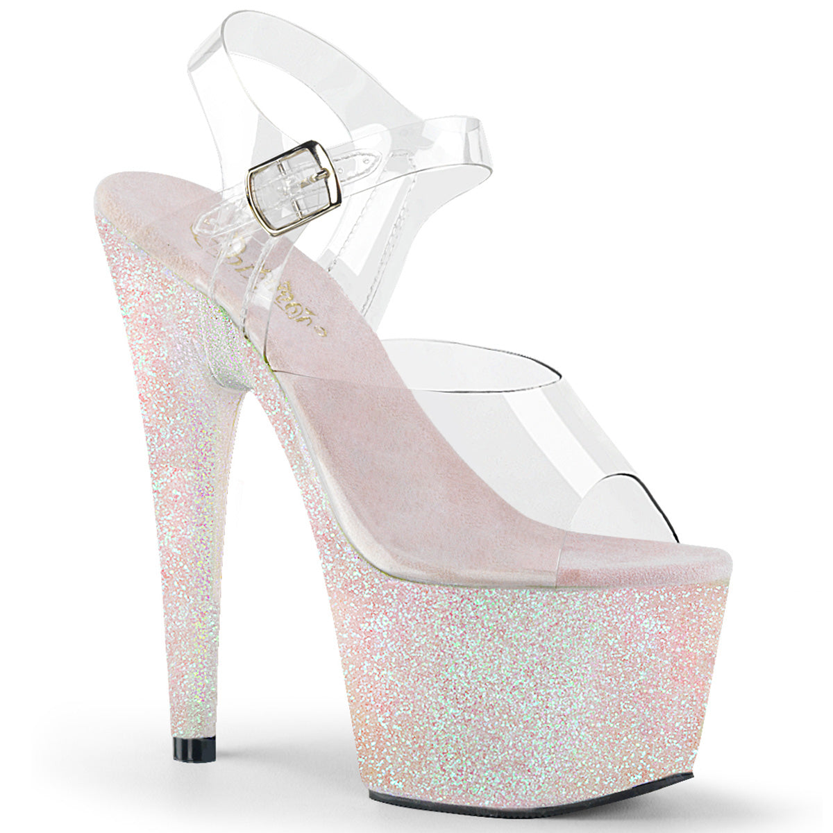 Pleaser - Adore 708HMG - Opal Multi Glitter - 7 inch
