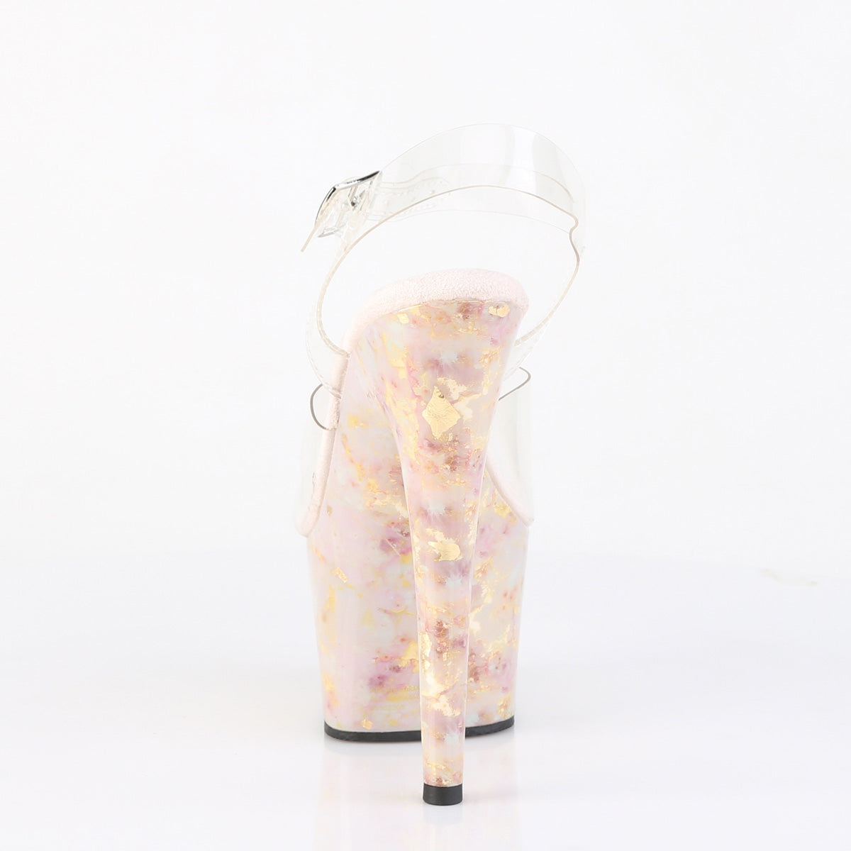 Pleaser - Adore 708MB - Blush-Gold Marble - 7 inch