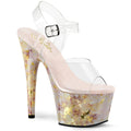Pleaser - Adore 708MB - Blush-Gold Marble - 7 inch