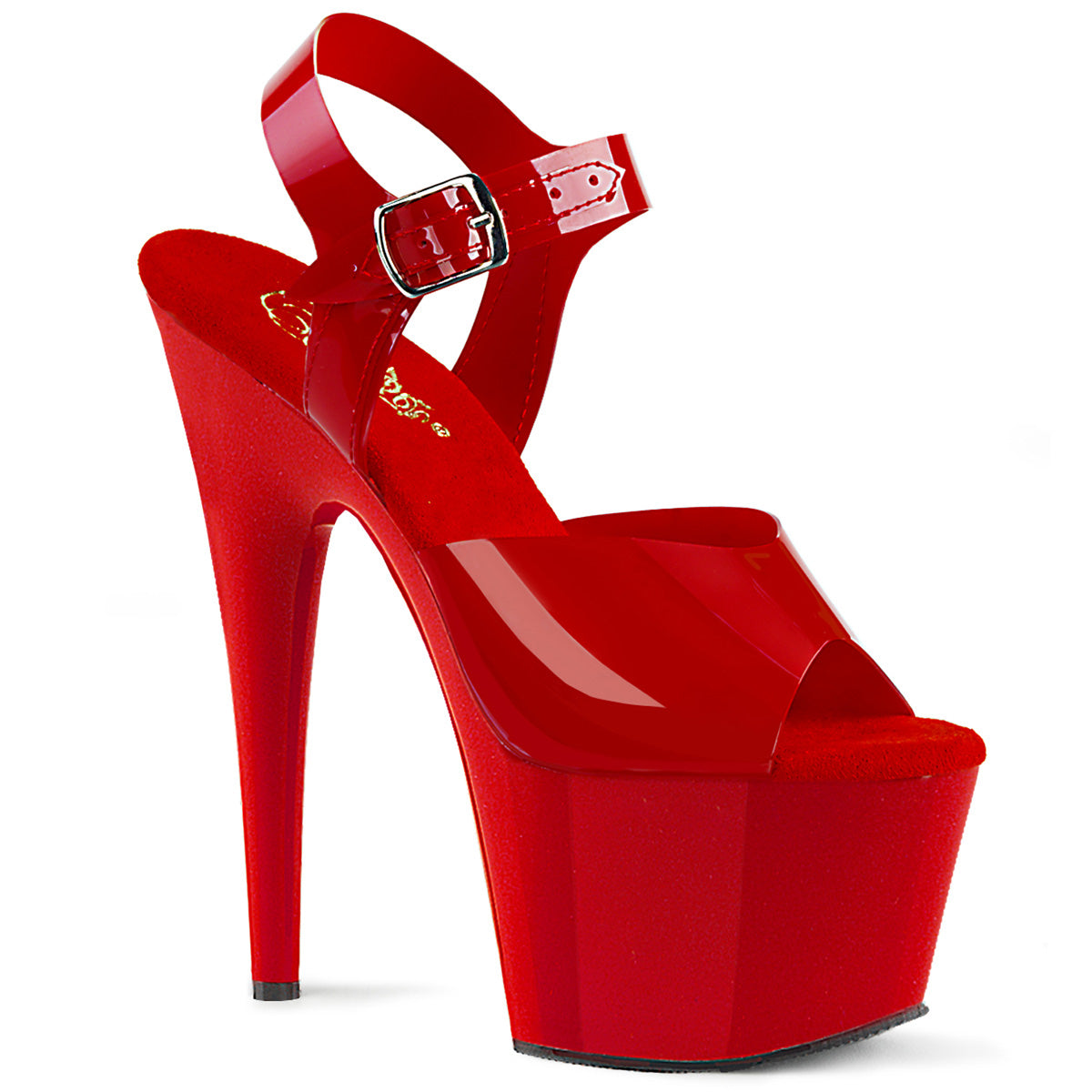 Pleaser - Adore 708N - Jelly Like Red - 7 inch