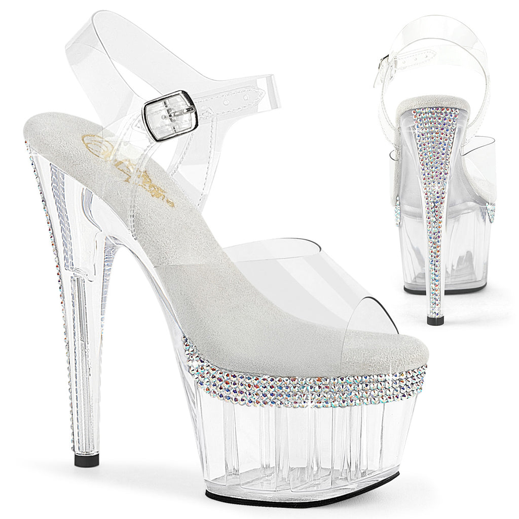 Pleaser - Adore 708PHRS - Clear - 7 inch