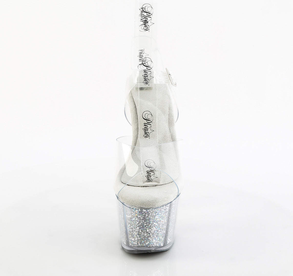 Pleaser - Adore 708PREM-RSI - Clear-Silver AB Rhinestones - 7 inch