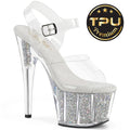 Pleaser - Adore 708PREM-RSI - Clear-Silver AB Rhinestones - 7 inch