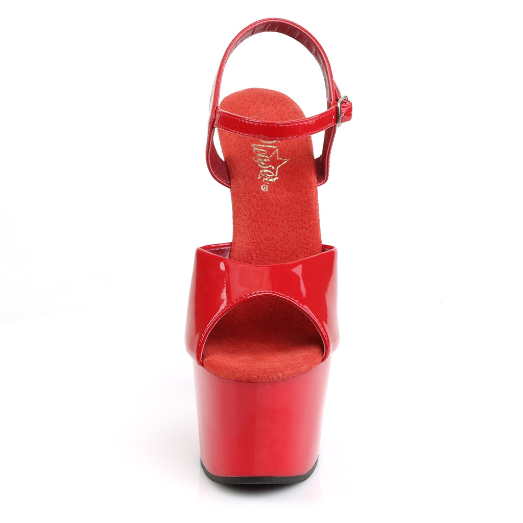 Pleaser - Adore 709 - Red - 7 inch