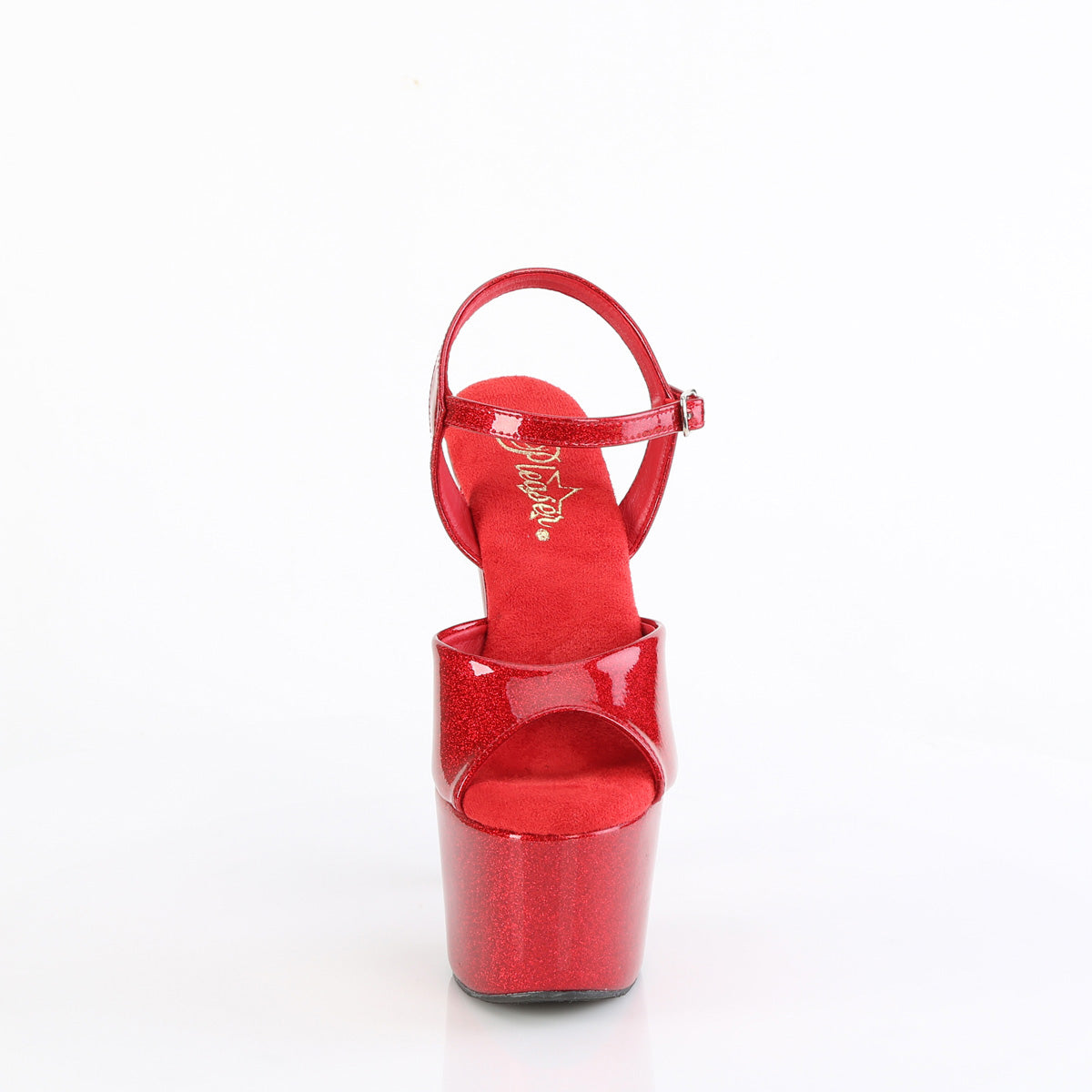 Pleaser - Adore 709GP - Ruby Red Glitter - 7 inch