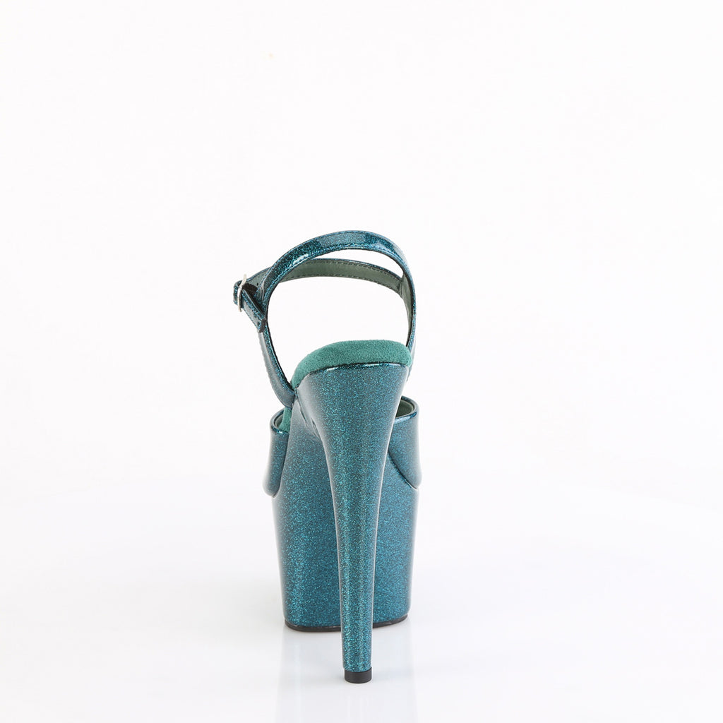 Pleaser - Adore 709GP - Teal Glitter - 7 inch