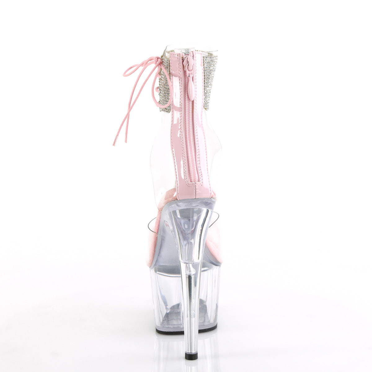 Pleaser - Adore 724RS - Clear-Baby Pink - 7 inch