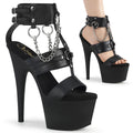 Pleaser - Adore 761 - Black Faux Leather - 7 inch