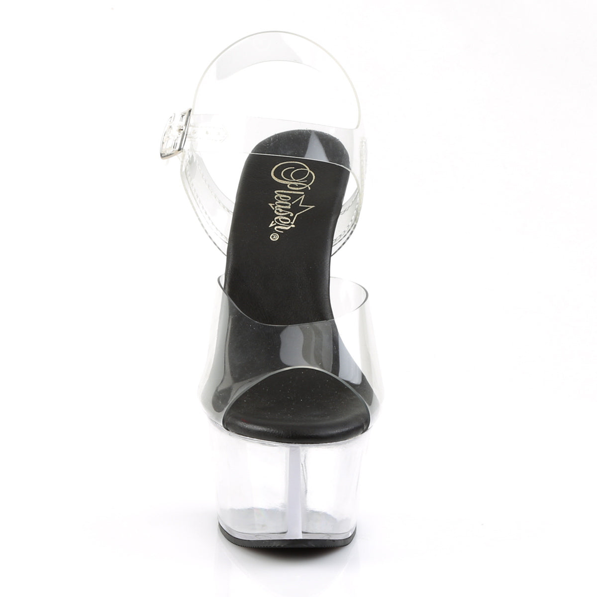 Pleaser - Aspire 608 - Clear-Black - 6 inch