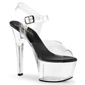 Pleaser - Aspire 608 - Clear-Black - 6 inch