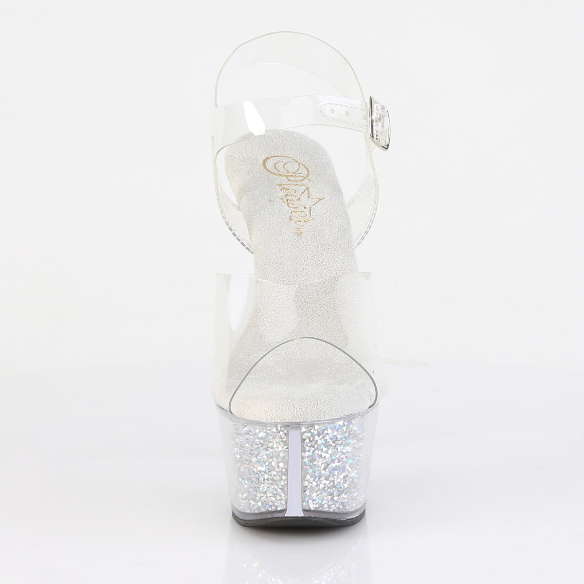 Pleaser - Aspire 608RSI - Clear-Silver AB Rhinestones - 6 inch