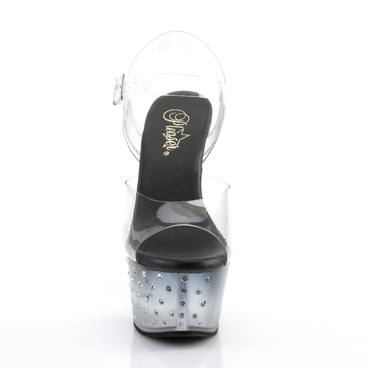 Pleaser - Aspire 608STD - Black-Clear - 6 inch