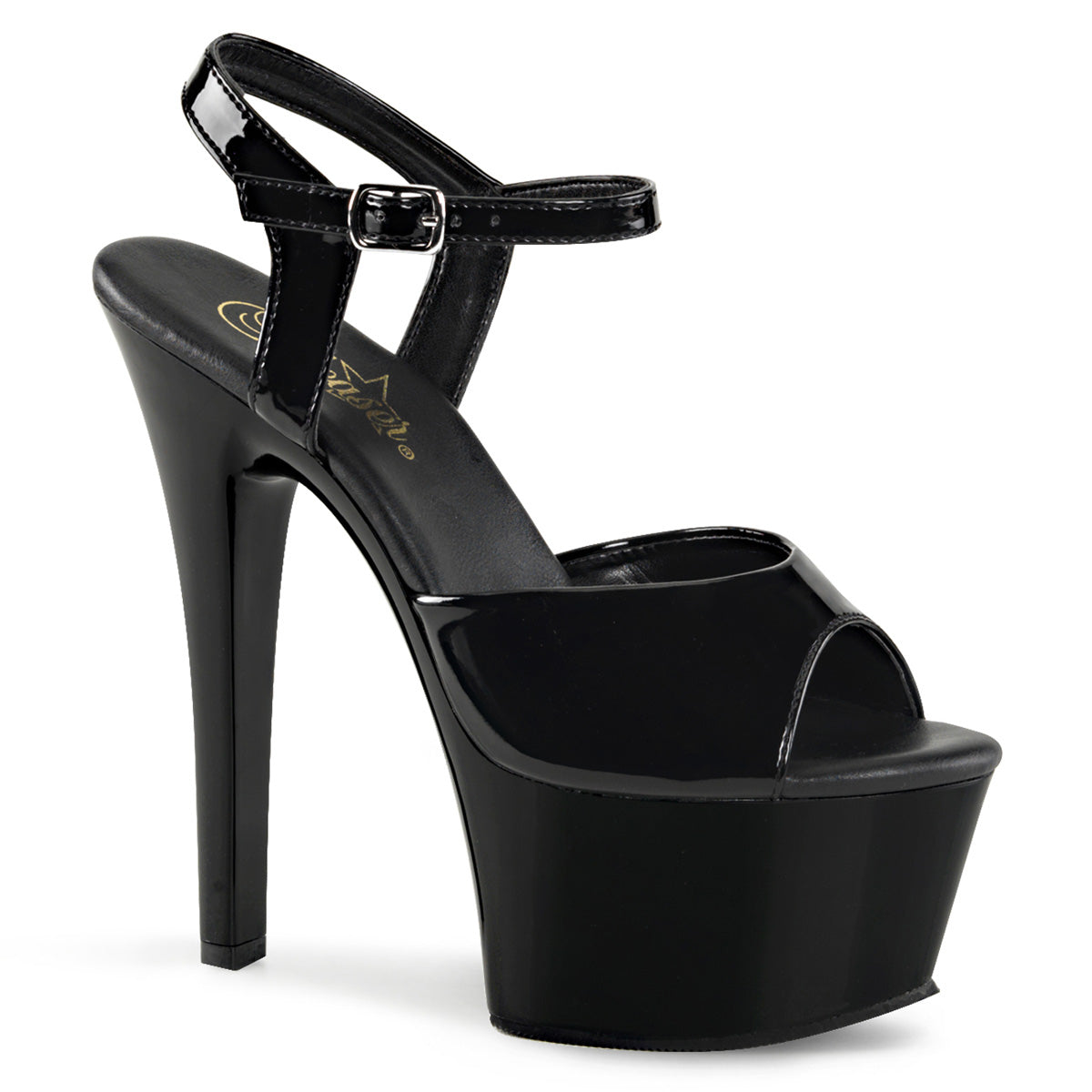 Pleaser - Aspire 609 - Black - 6 inch