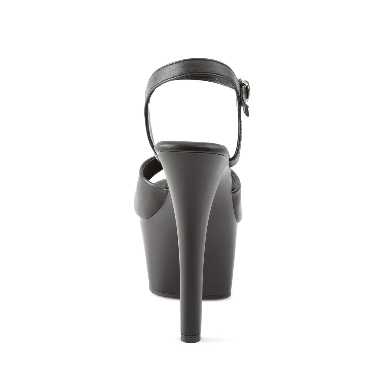 Pleaser - Aspire 609 - Black Faux Leather - 6 inch
