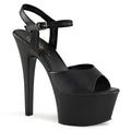 Pleaser - Aspire 609 - Black Faux Leather - 6 inch
