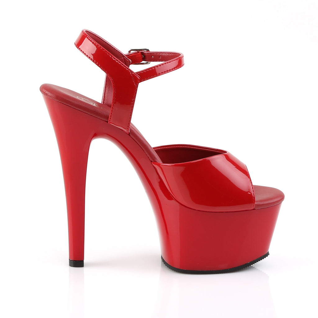 Pleaser - Aspire 609 - Red - 6 inch