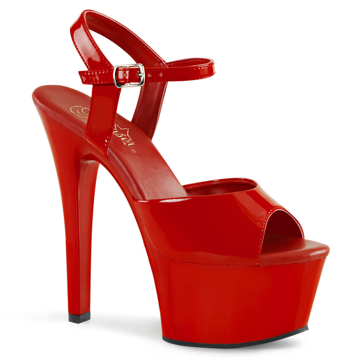 Pleaser - Aspire 609 - Red - 6 inch