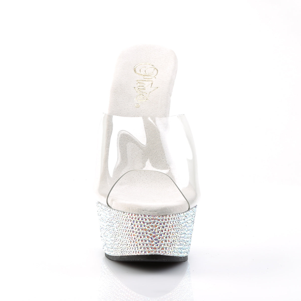 Pleaser - Bejeweled 601DM - Silver Multi Rhinestones - 6 inch