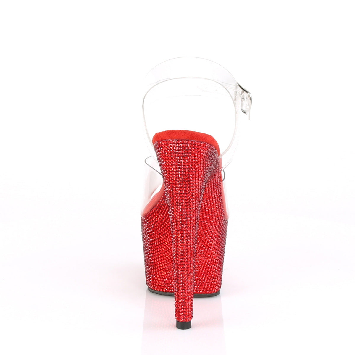 Pleaser - Bejeweled 708DM - Red Rhinestones - 7 inch