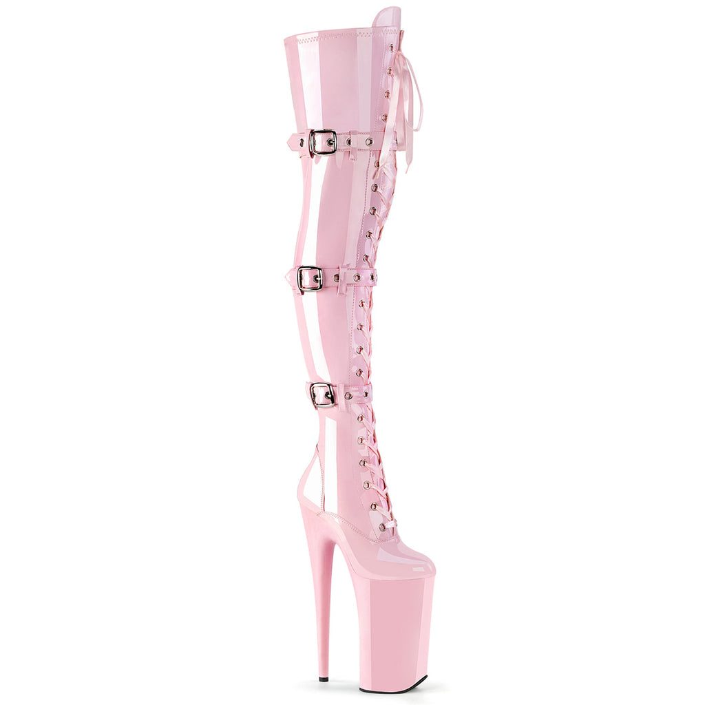 Pleaser - Beyond 3028 - Baby Pink Stretch - 10 inch
