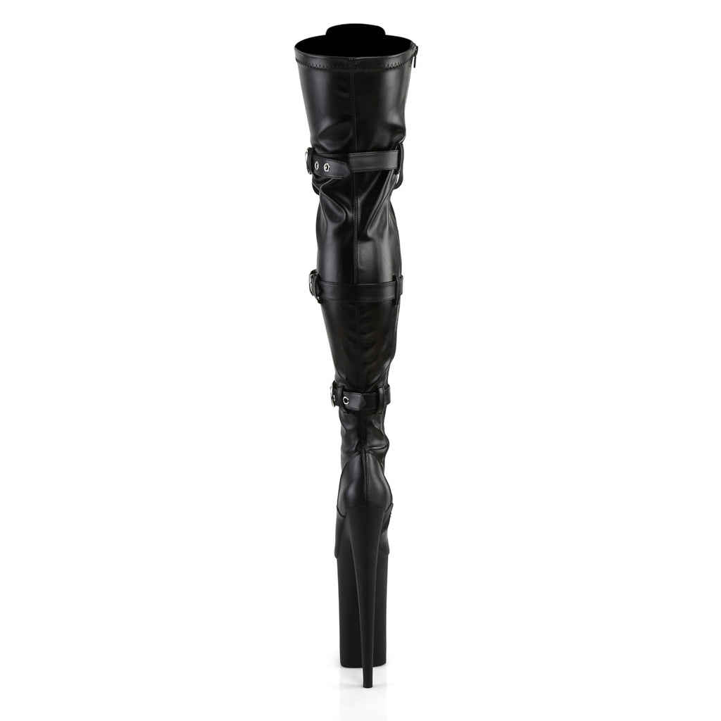 Pleaser - Beyond 3028 - Black Faux Leather - 10 inch