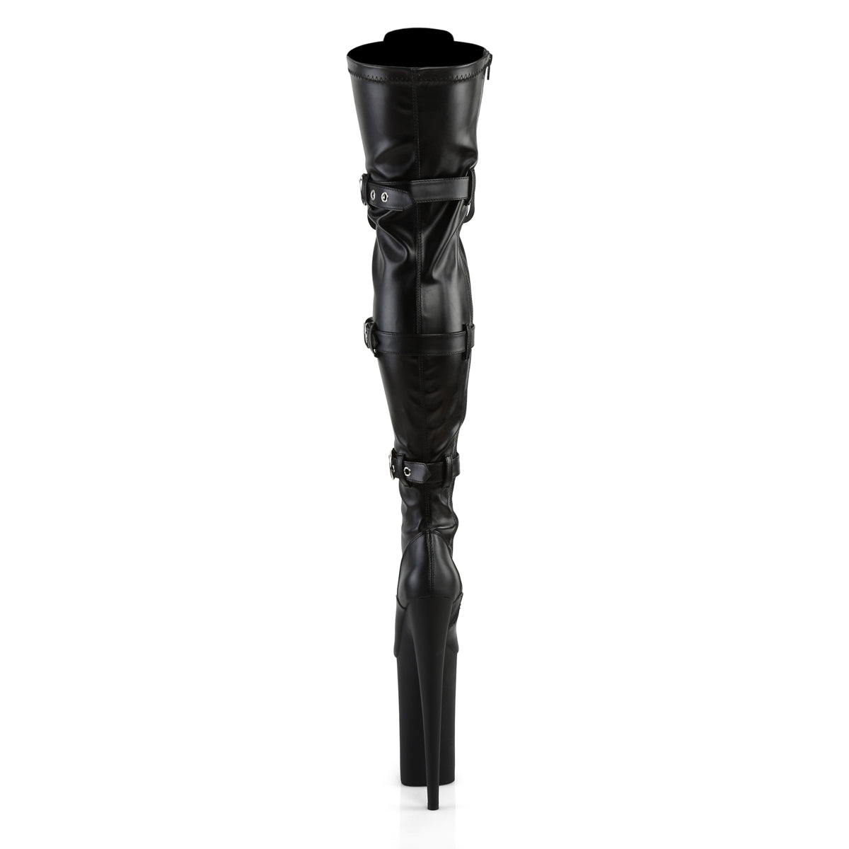 Pleaser - Beyond 3028 - Black Faux Leather - 10 inch