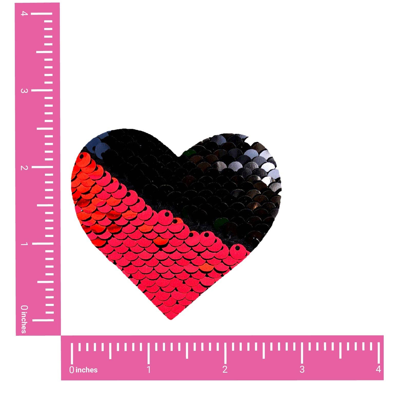 Neva Nude - Nippies « I Heart U » à sequins rouges et noirs Sookie Pasties