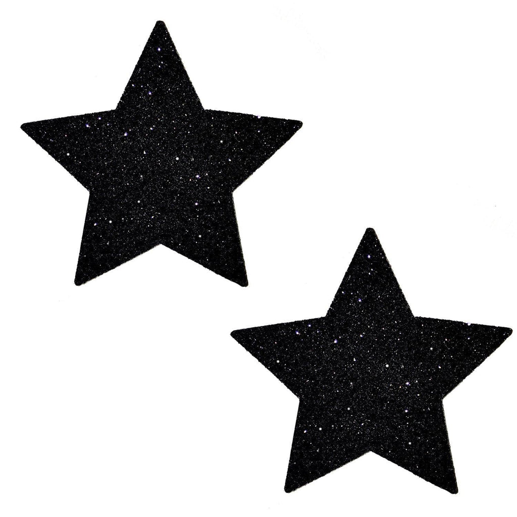 Neva Nude - Nippies Black Malice Glitter Starry Nights Pasties