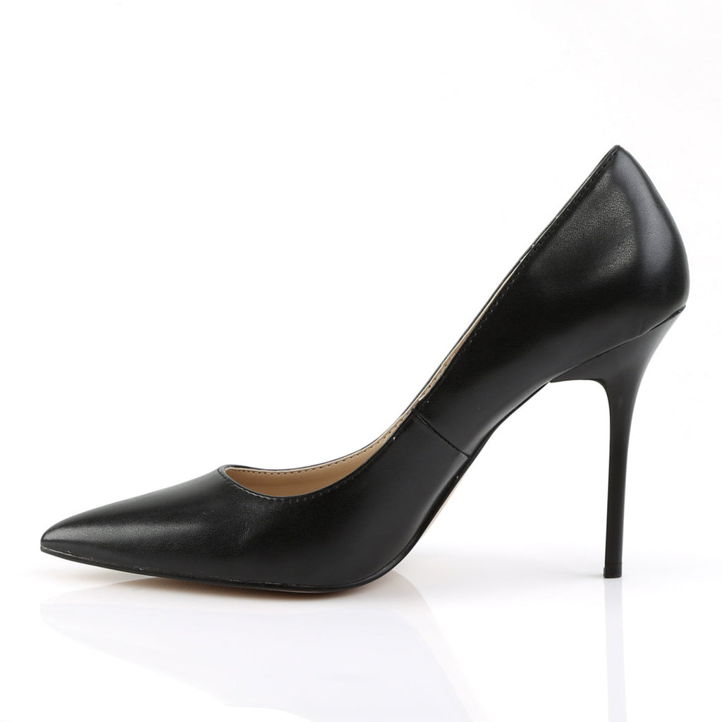 Pleaser Classique 20 Black Vegan Leather
