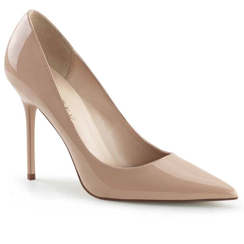 Pleaser Classique 20 Beige Patent