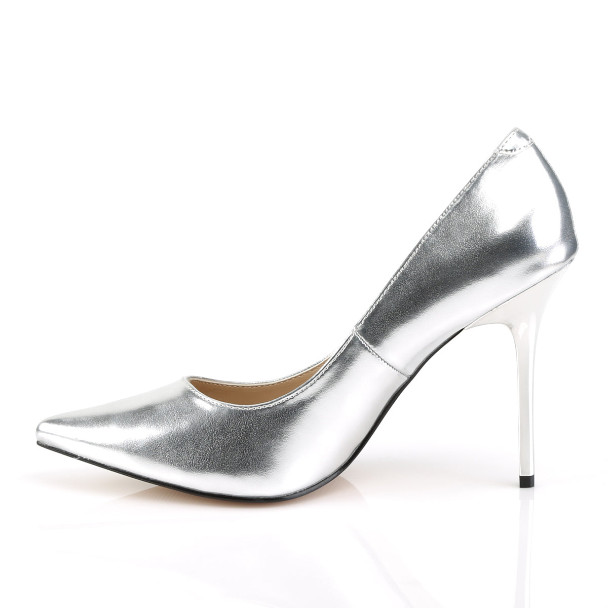 Pleaser Classique 20 Silver Metallic