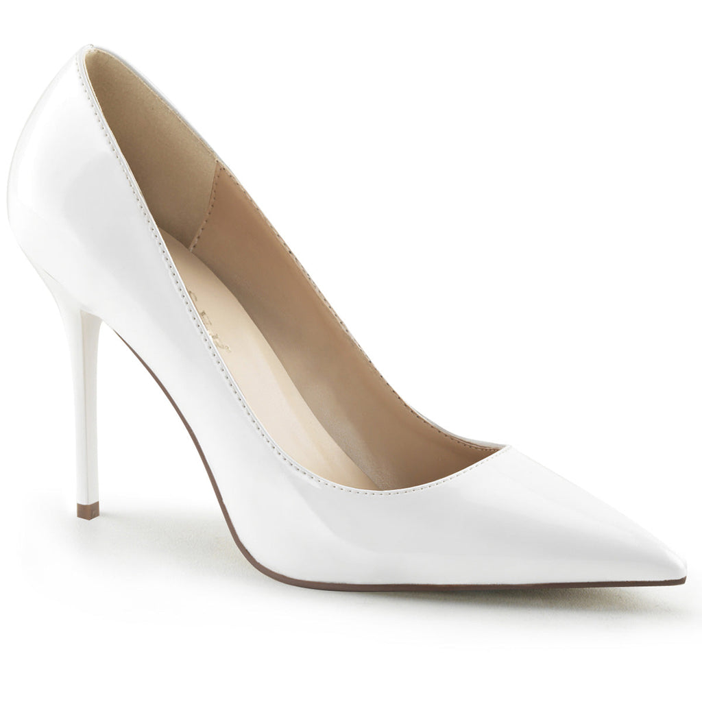 Pleaser Classique 20 White Patent
