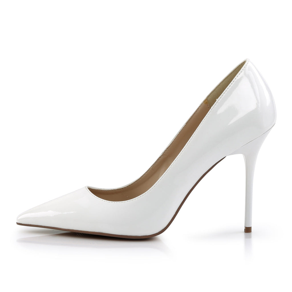 Pleaser Classique 20 White Patent