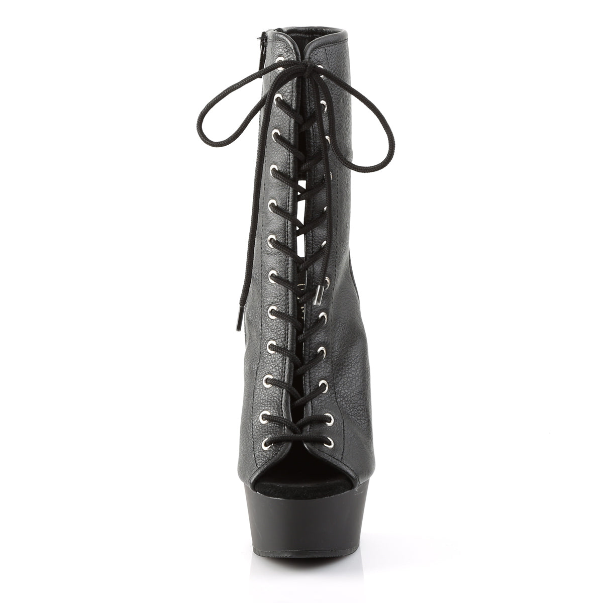 Pleaser - Delight 1016 - Black Faux Leather - 6 inch