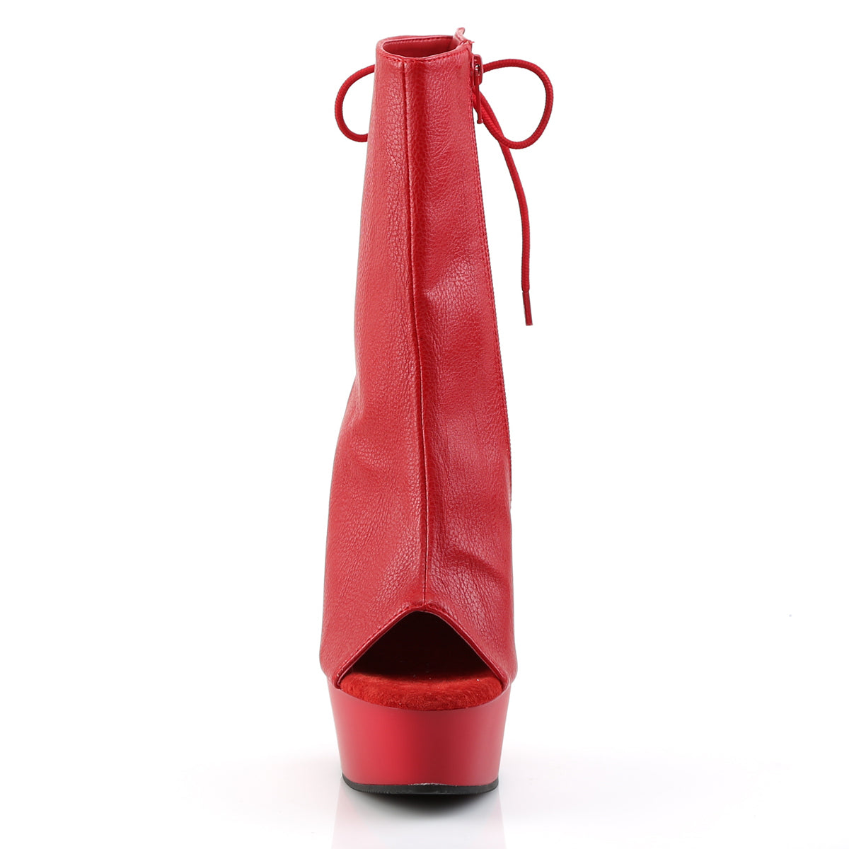 Pleaser - Delight 1018 - Red Faux Leather - 6 inch