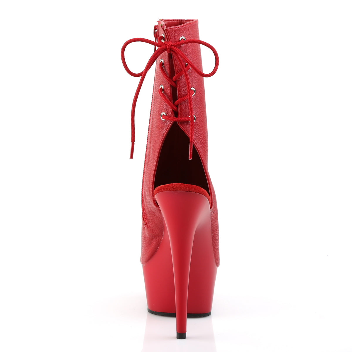 Pleaser - Delight 1018 - Red Faux Leather - 6 inch